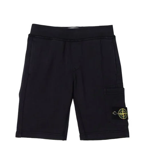 Stone Island Junior Black Sweatshorts