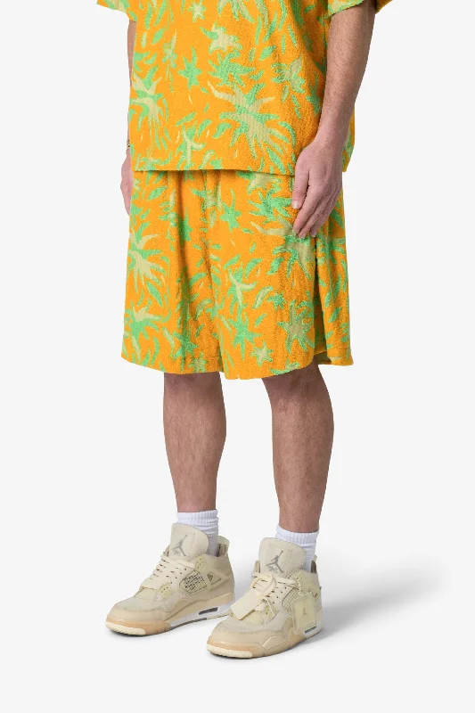 Jacquard Terry Shorts - Yellow/Green