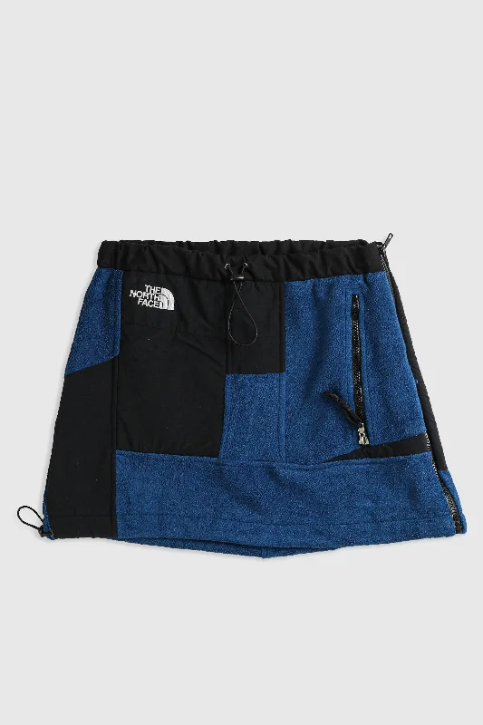 Rework North Face Fleece Mini Skirt - XS