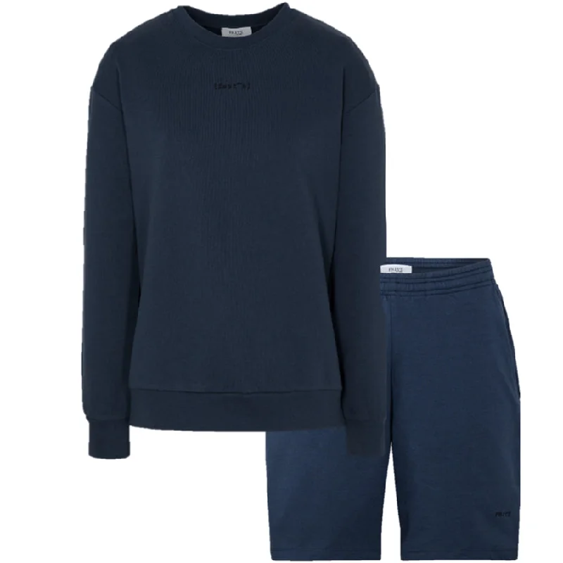 ORGANIC COTTON UNISEX SWEATER & SHORTS ""THE SET"" IN NAVY