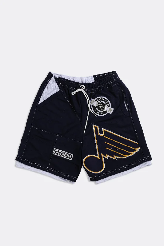 Unisex Rework St. Louis Blues NHL Jersey Shorts - Women-M, Men -S