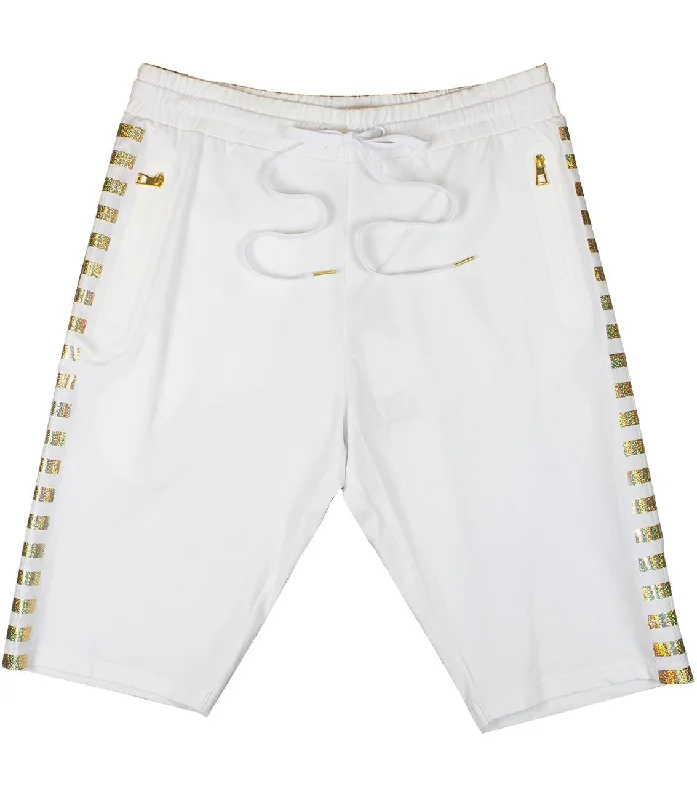 M718 Fetti Fiend Jersey Shorts - White/Gold